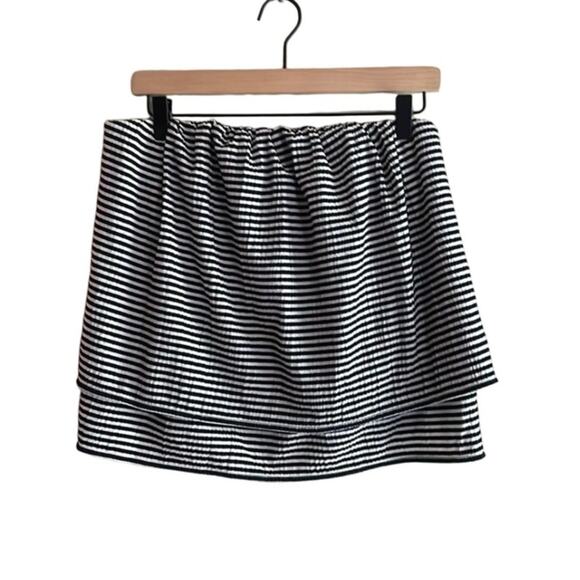 Club Monaco Tevin Striped Tiered Tricot Top - Picture 2 of 15